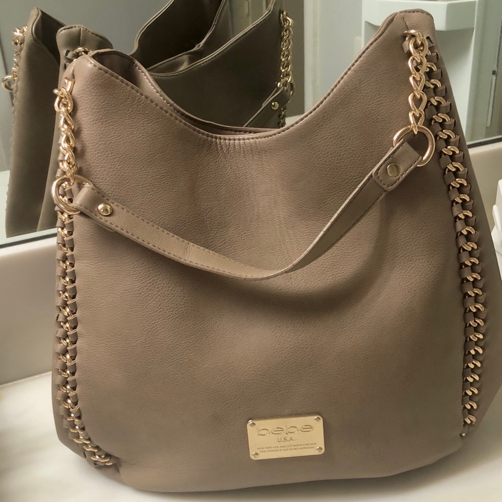 Bebe Collette Triple Entry Chain Handbag